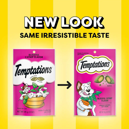 Temptations Classic Crunchy Cat Treats, Blissful Catnip, 3 oz