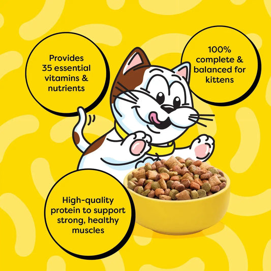 Temptations Kitten Cat Food Dry, Chicken & Dairy Kitten Food, 3.15 lb. Bag